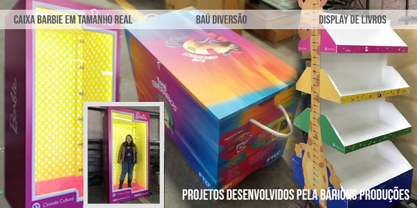 Displays e expositores desenvolvidos para o público infantil